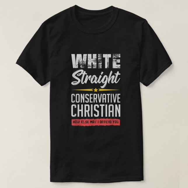 T-shirt Christian de droite blanc (Design devant)