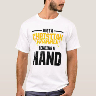 T-shirt Christian Drummer Church Adoration Drum Player 58