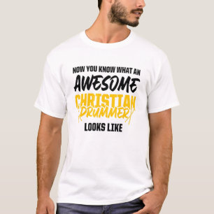 T-shirt Christian Drummer Church Adoration Drum Player 59