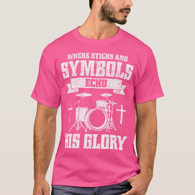 T-shirt Christian Drummer Jesus Drumming Drumming Drumming (Devant)