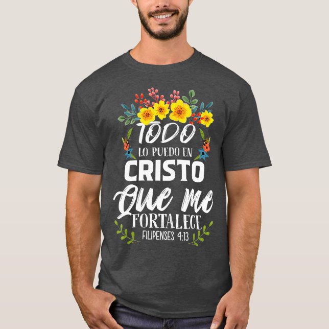 T-shirt Christian Espagnol Cadeaux Femmes Bible Religieuse (Devant)