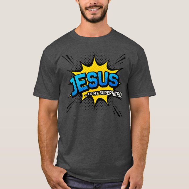 T-shirt Christian Gift Jesus est ma bande dessinée super-h (Devant)