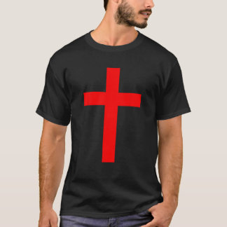 T-shirt Christian God Jesus Croix Rouge