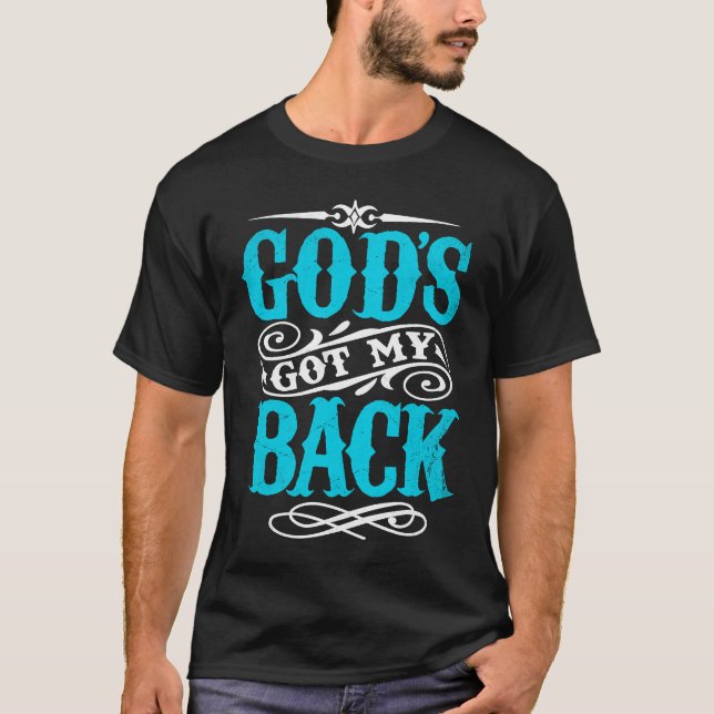 T-shirt Christian God's Got My Back Christian Jesus Men Wo (Devant)