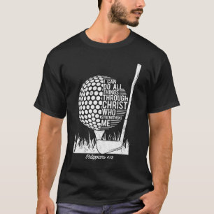 T-shirt Christian Golf Plyer I Can Do All Things Philippia