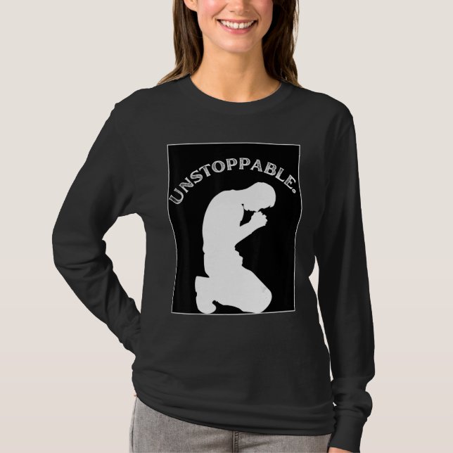 T-shirt Christian Graphic Prayer Motivation Unstoppable (Devant)