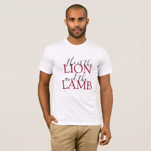 T-shirt Christian He est Lion et Agneau Blanc