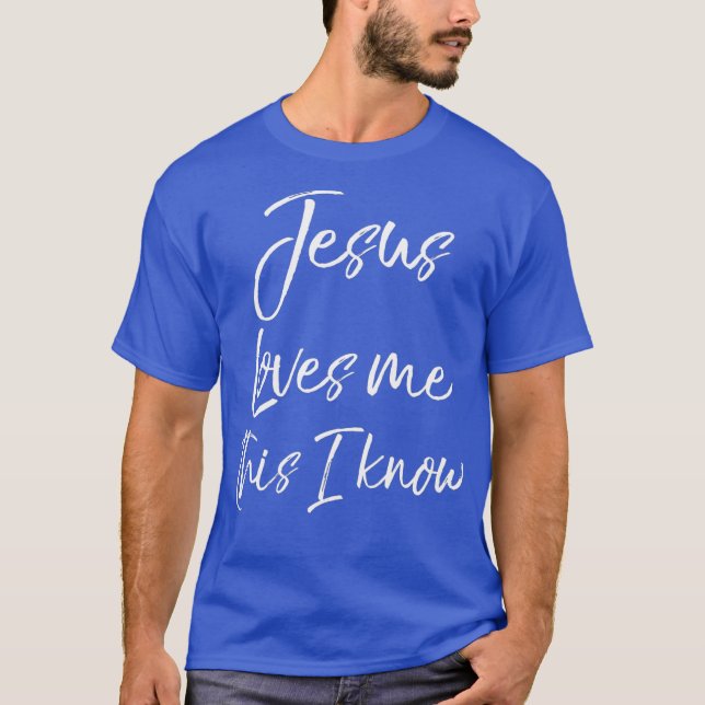 T-shirt Christian Hymn Parole Foi Citation Jésus M'aime (Devant)
