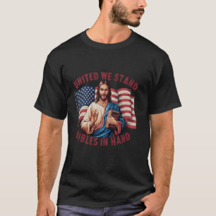 T-shirt Christian Jésus 4 juillet Unis Nous restons debout