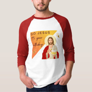 T-shirt Christian Jésus Anniversaire Noël Raglan