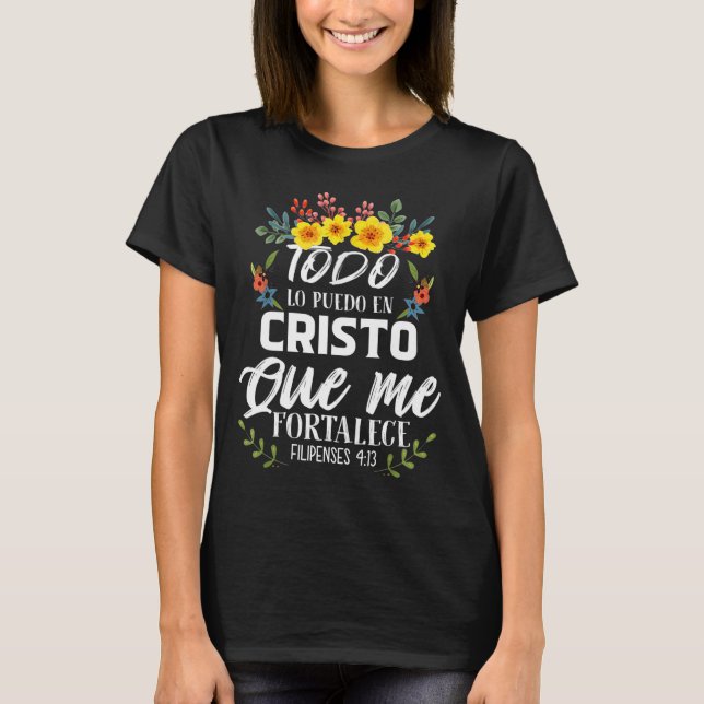 T-shirt Christian Jesus Cadeaux Espagnols Femmes Bible Rel (Devant)