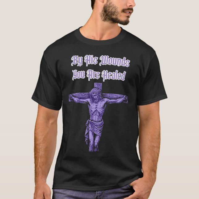 T-shirt Christian Jésus Christ sur la croix (Devant)