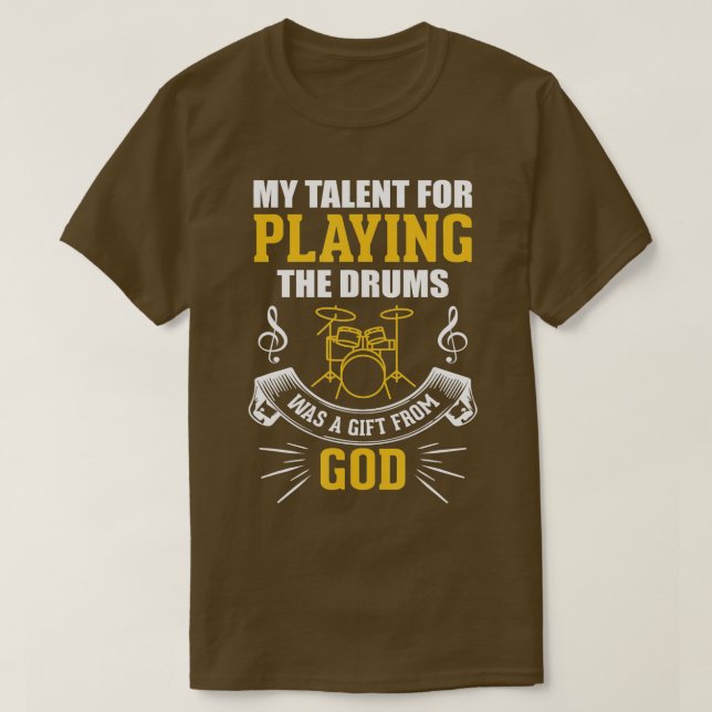 T-shirt Christian Jesus Drummer Citation disant Cadeau s M (Design devant)