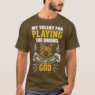 T-shirt Christian Jesus Drummer Citation disant Cadeau s M