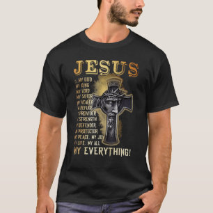 T-shirt Christian Jésus Est Mon Dieu Mon Sauveur Mon Guéri