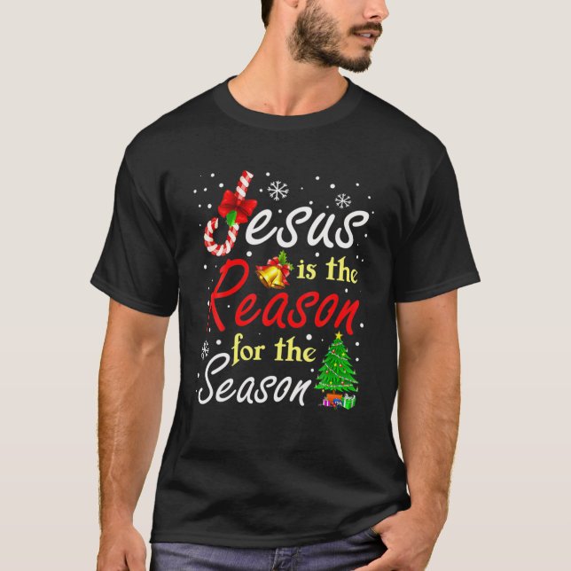 T-shirt Christian Jésus La Raison Noël Stuf Stocker (Devant)
