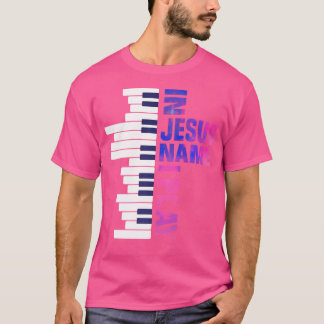 T-shirt Christian Jesus Piano Player Pianist Keyboard Play