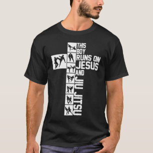T-shirt christian jiu jitsu ce garçon court sur jésus et j
