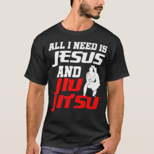 T-shirt Christian Jiu Jitsu Jésus Drapeau Brésilien Chem