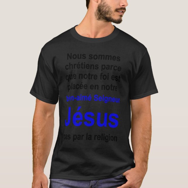T-shirt Christian lifestyle Multilingual Series French ver (Devant)