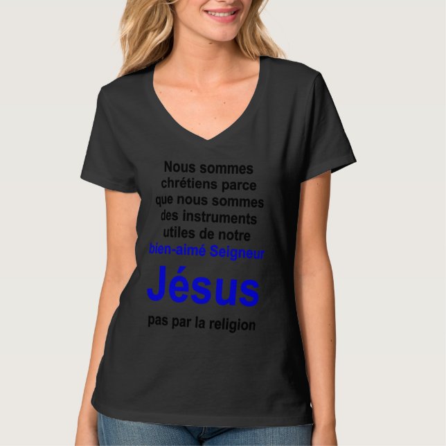 T-shirt Christian lifestyle Multilingual Series French ver (Devant)