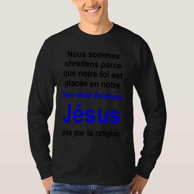 T-shirt Christian lifestyle Multilingual Series French ver (Devant)