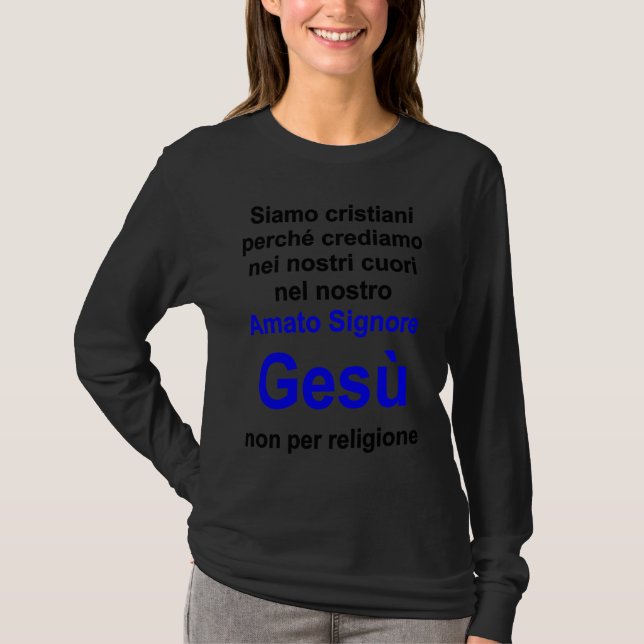 T-shirt Christian lifestyle Multilingual Series Italian ve (Devant)