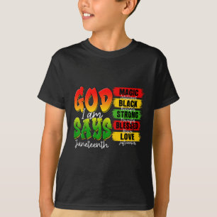 T-shirt Christian Melanin Histoire Noire Dieu Dit Que Je S