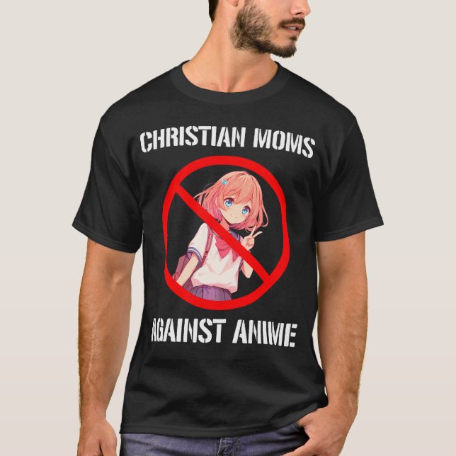 T-shirt Christian Moms contre Anime (Devant)
