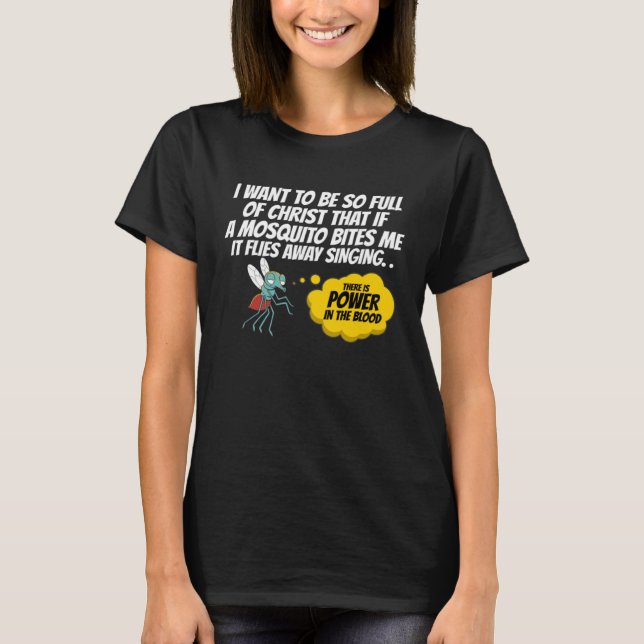 T-shirt Christian Mosquito  Gag Jokes Religious Christian (Devant)