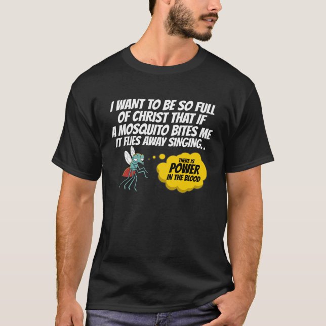 T-shirt Christian Mosquito  Gag Jokes Religious Christian (Devant)