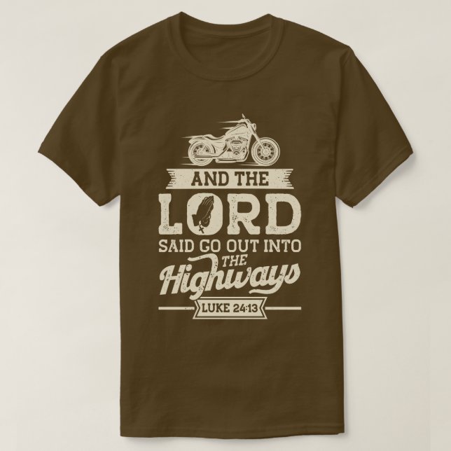 T-shirt Christian Motorcycle Biker Et Le Seigneur Dit Alle (Design devant)