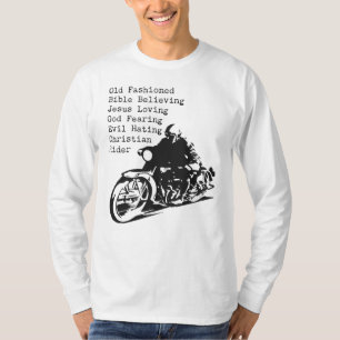 T-shirt Christian Motorcycle Mens Cool Funny Vintage Faith