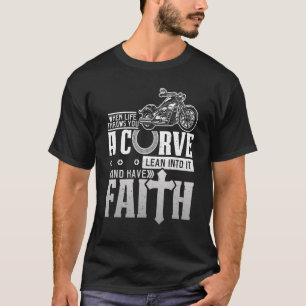 T-shirt Christian Motorcycle Vie Vous Jette Une Courbe