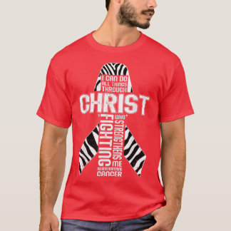 T-shirt Christian Neuroendocrine Cancer Guerrier Je Peux F