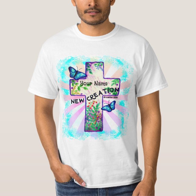 T-shirt Christian New Creation Cross  (Devant)