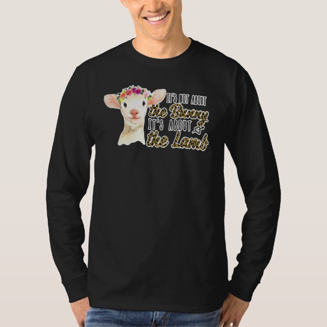 T-shirt Christian Pâques Pas Sur L'Agneau Leopard Heureux (Devant)