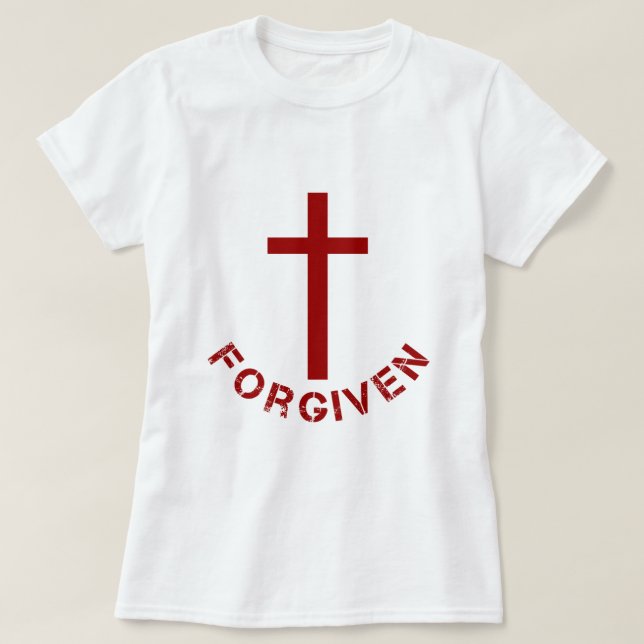 T-shirt Christian Pardonné Croix Rouge et Conception de te (Design devant)