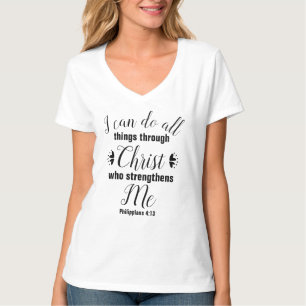 T-shirt Christian Philippiens 4:13 Bible Verse