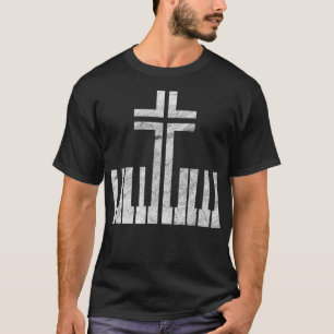 T-shirt Christian Piano Cross Keyboard Pianiste God Jesus