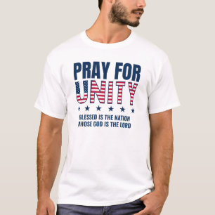 T-shirt Christian PRAY FOR UNITY USA Jour de la prière