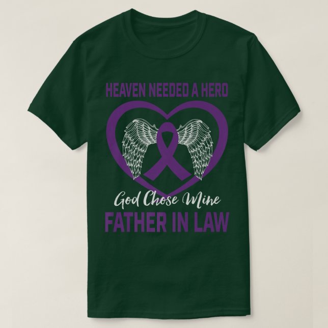 T-shirt Christian Purple Pancreatic Cancer Awareness Fathe (Design devant)