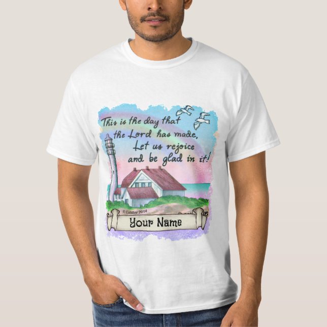 T-shirt Christian Rejoice Lighthouse   (Devant)