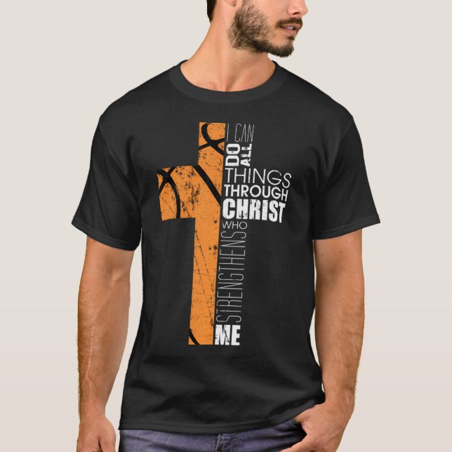 T-shirt Christian Religious Basketball Philippians 413 Ver (Devant)