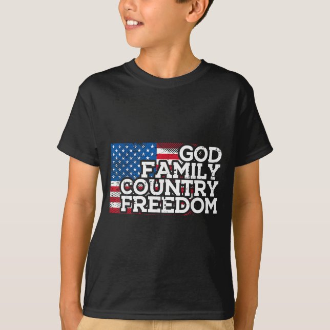 T-shirt Christian Religious God Jesus Patriotic Men Women  (Devant)