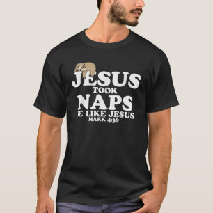 T-shirt Christian Retro Jésus a pris Naps Sloth Funny Chri