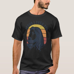 T-shirt Christian Retro Jésus vous aime Dieu garde son bal