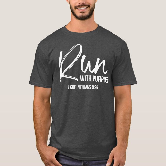 T-shirt Christian Runner Gift Gear Run Avec (Devant)