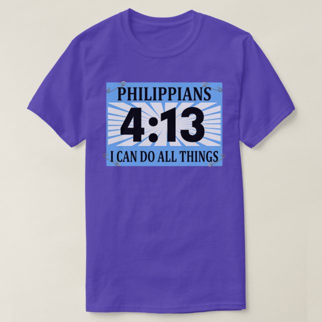 T-shirt Christian Runner Running Bib Philippians 413 Je pe (Design devant)