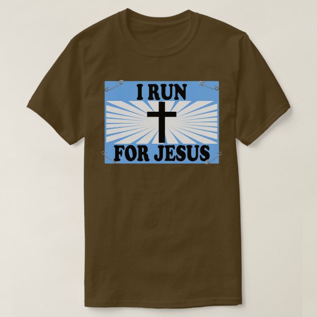 T-shirt Christian Running Gift Je cours pour Jésus Runner  (Design devant)